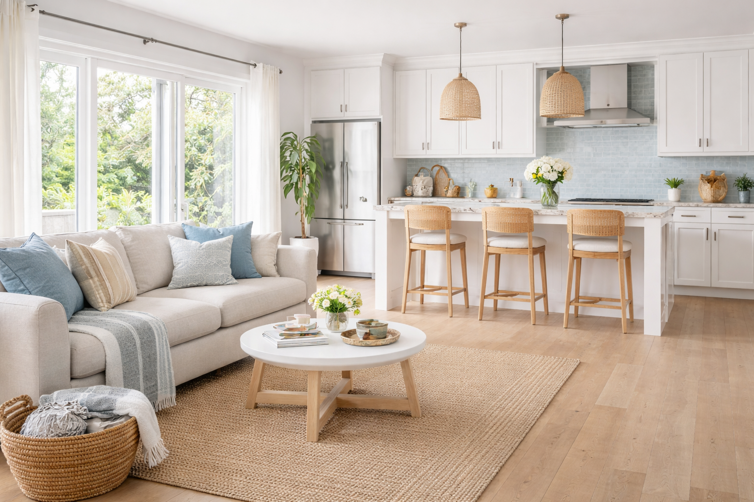 Bright, clean, peaceful home interior